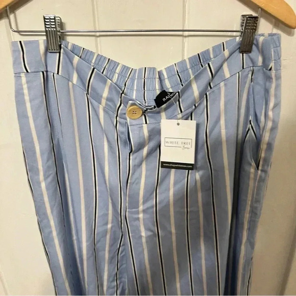 Rae Mode Blue Striped Wide-Leg Pants size 1x - Picture 3 of 4